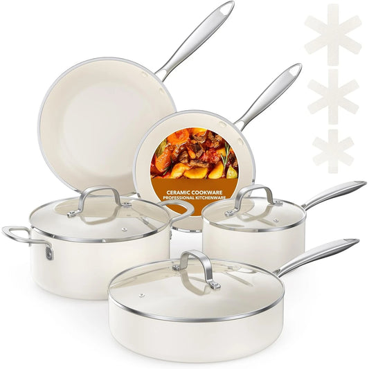 Hign Concerned Chemical Ceramic Cookware Set 11 Pcs