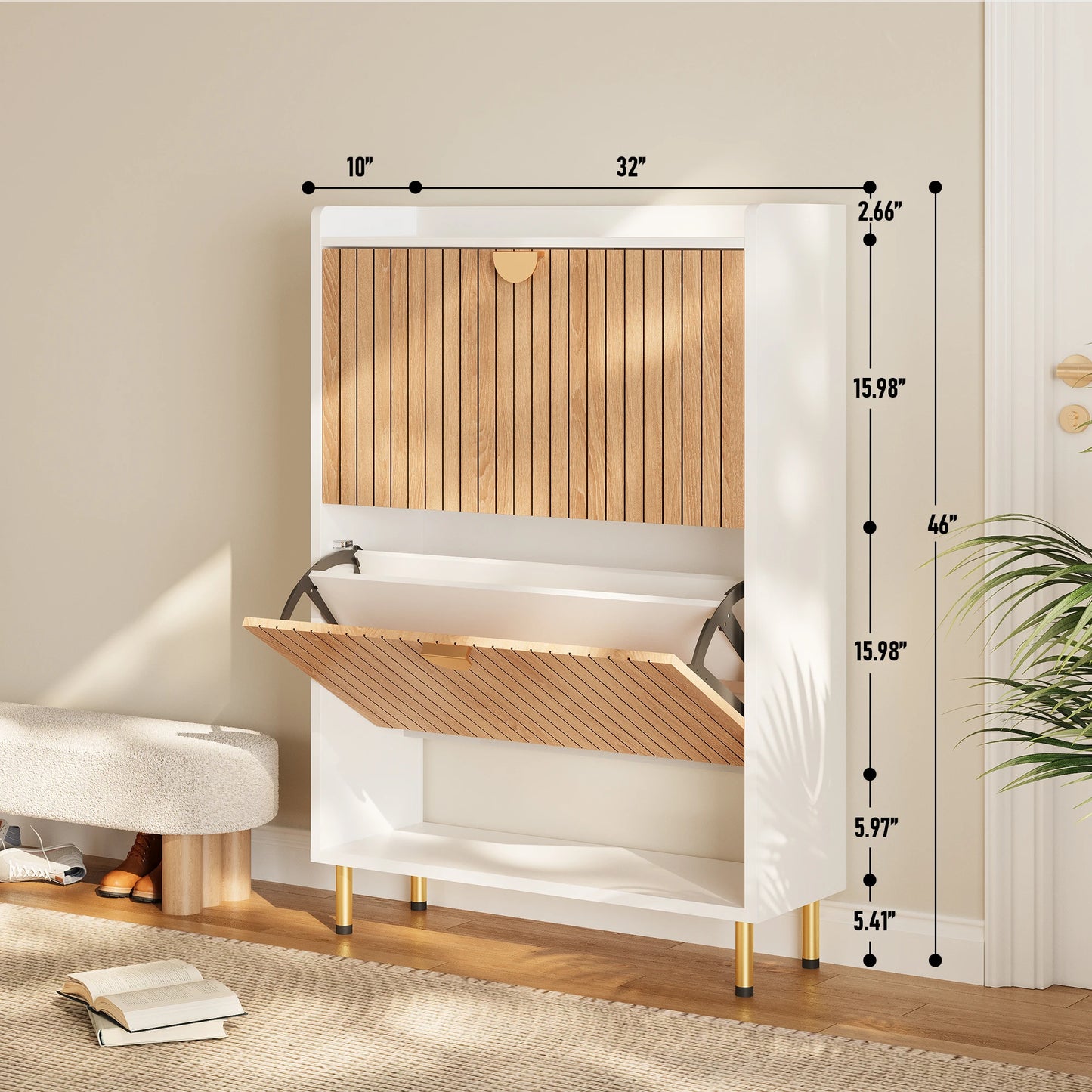 Online Goods Warehouse Shoe Cabinet With Flip Drawers