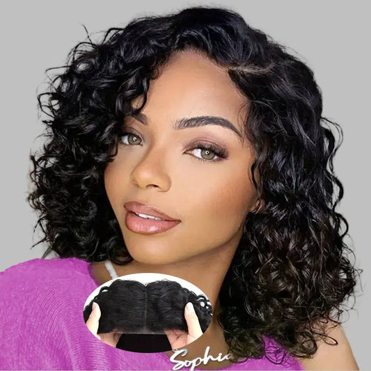 Smilegirl Water Wave Bob Wig 250 Density Glueless Lace