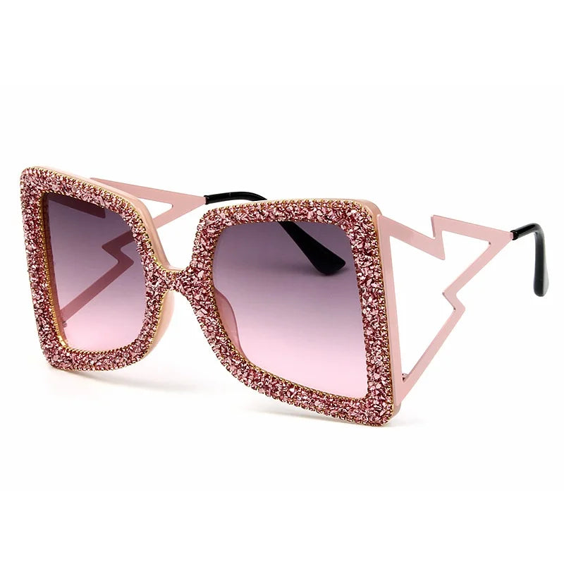 FenQiqi Butterfly Rhinestone Gradient Designer Sunglasses