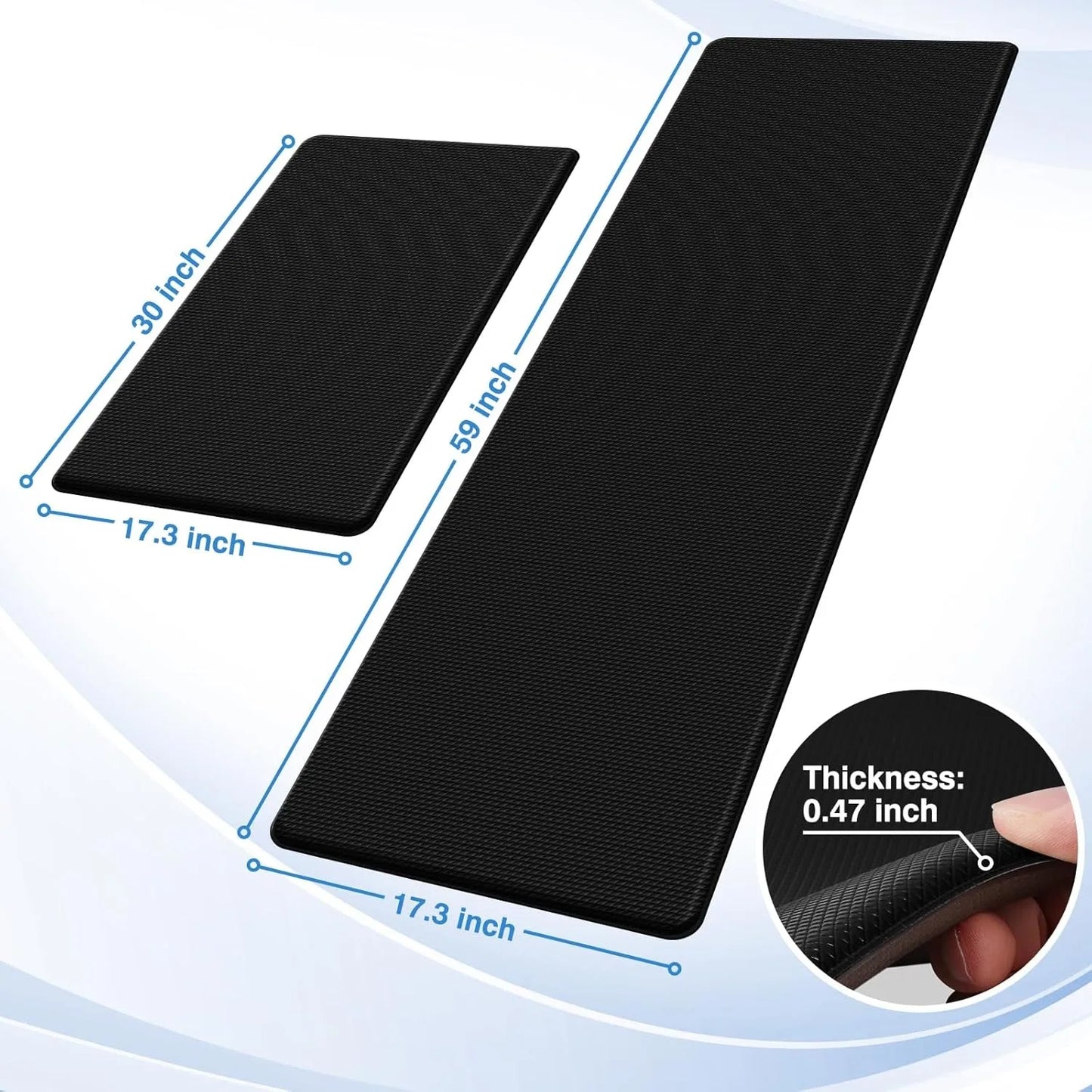 Hign-Concerned Anti Fatigue Kitchen Mat Cushioned Comfort