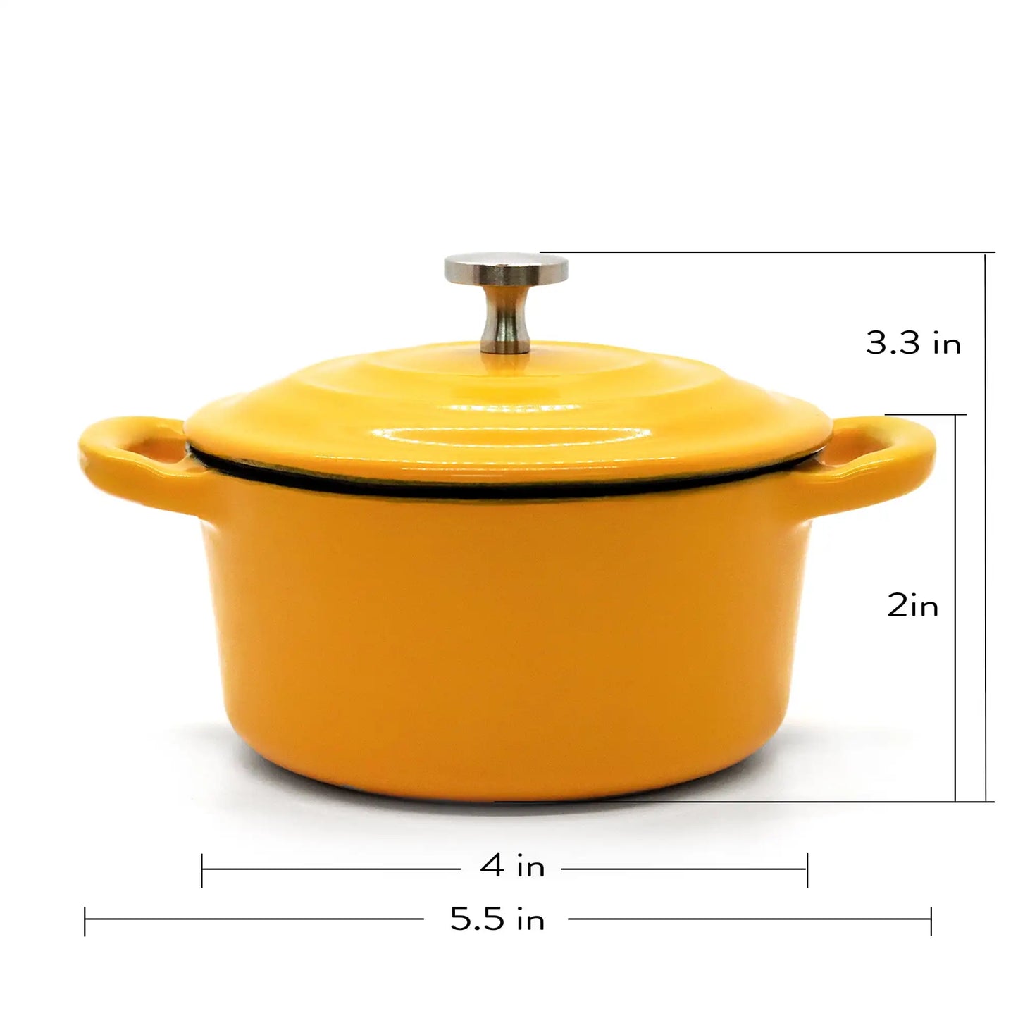 XMSJ Enameled Cast Iron Mini Pot Cocotte With Lid Set