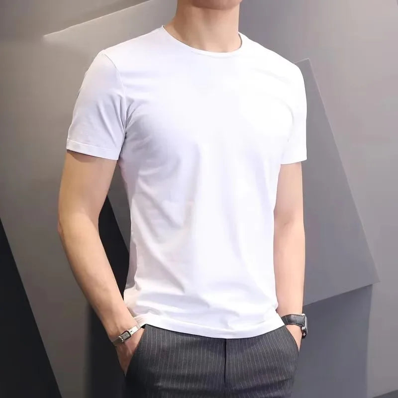 Jiayancn Men Short Sleeve Round Neck Pullover Top T Shirt
