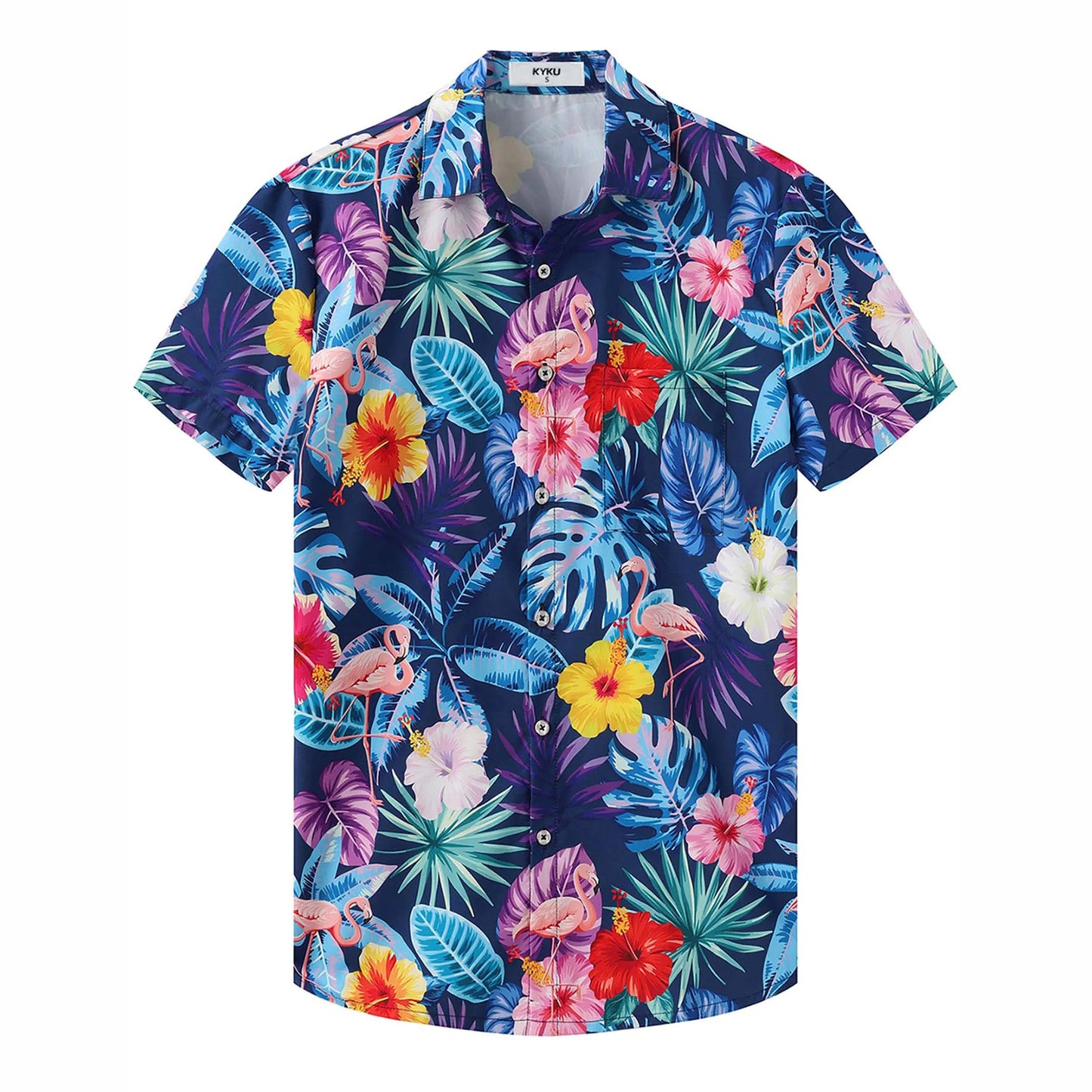KYKU Hawaiian Shirt for Men: Beach Vacation Summer Short Sleeve Button Down Mens Shirts Casual Stylish