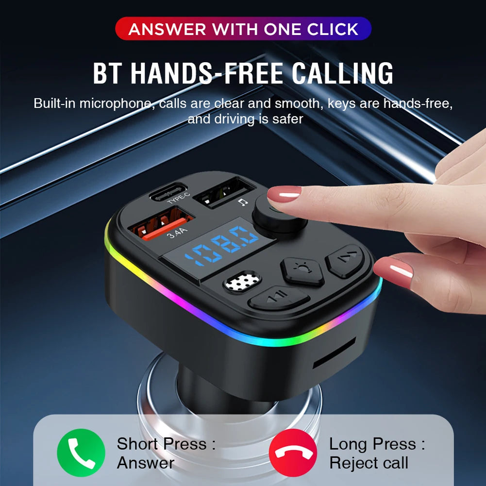 West Biking Hands Free Bluetooth FM Transmitter Car MP3