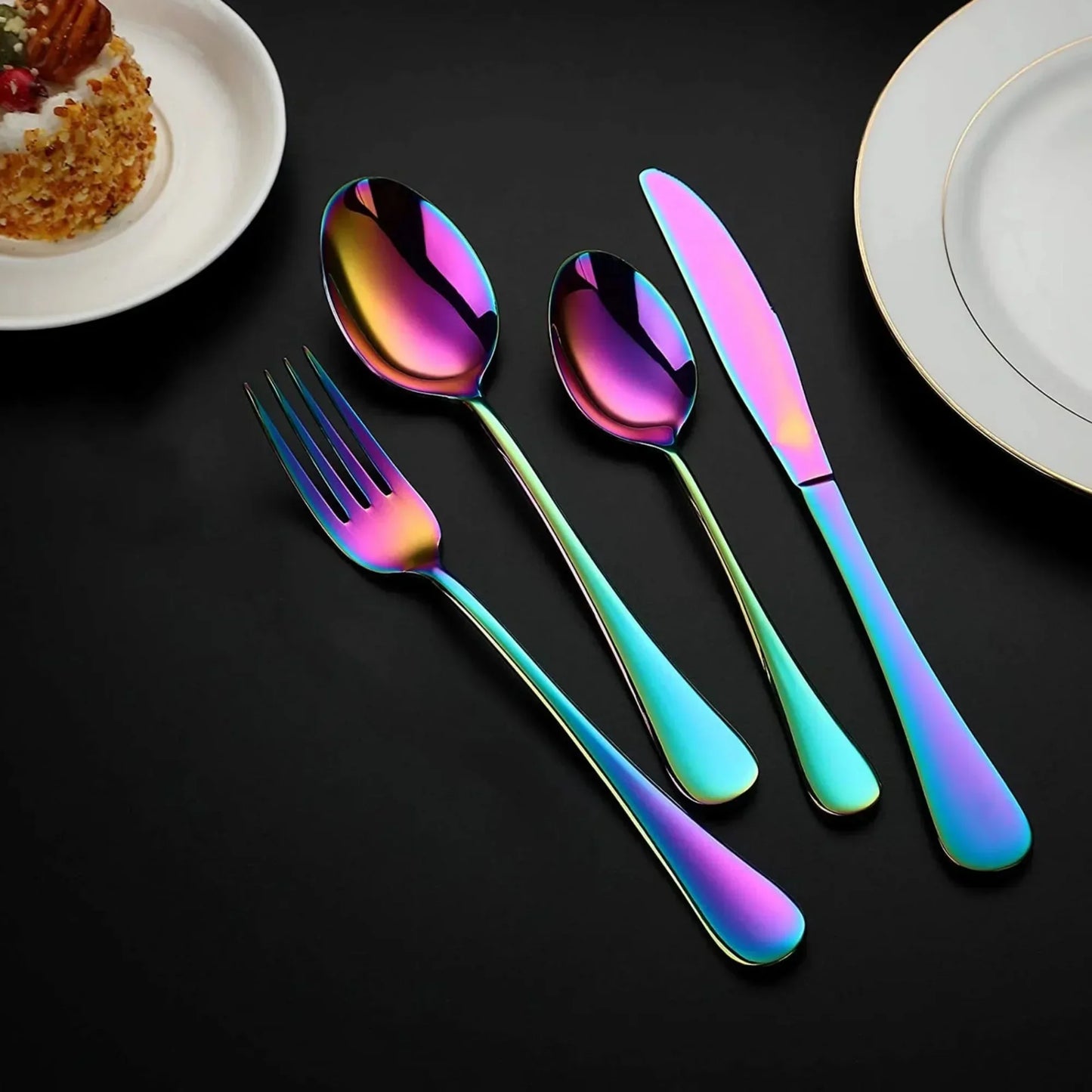 Stainless Steel Flatware Set 24-Piece Service For 6