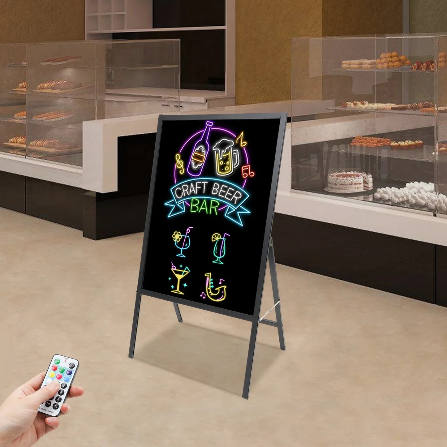 LED Message Writing Board With Fluorescent Markers