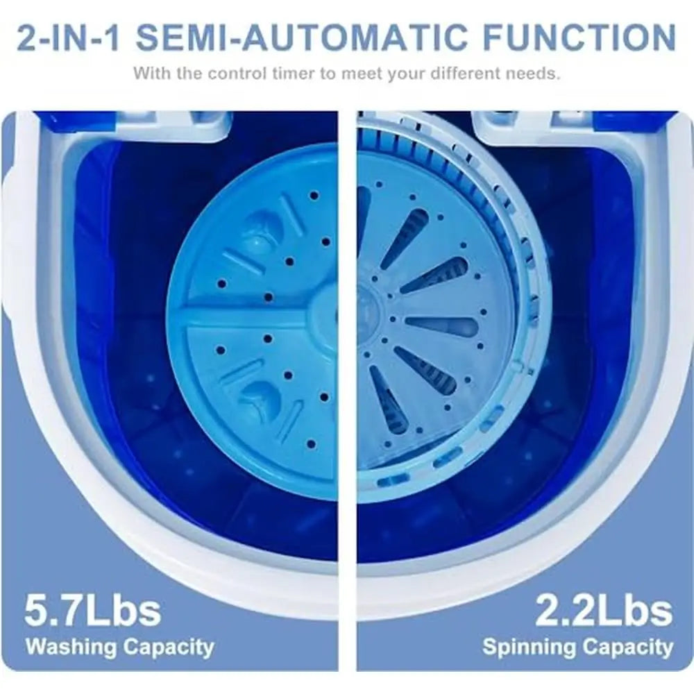 XMSJ Portable Single Tub Washer Compact Semi Automatic