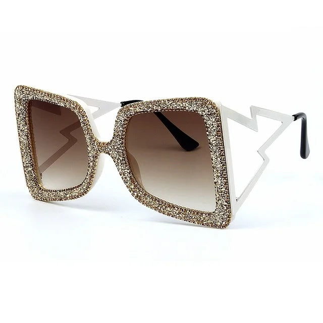 FenQiqi Butterfly Rhinestone Gradient Designer Sunglasses