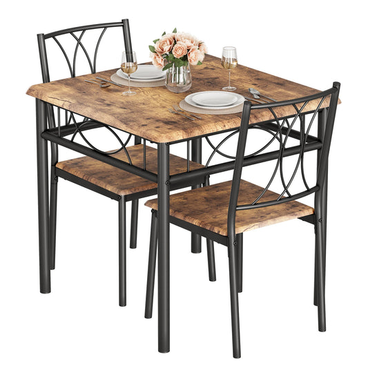 Online Goods Warehouse Dining Table Set Chairs Rustic Wood