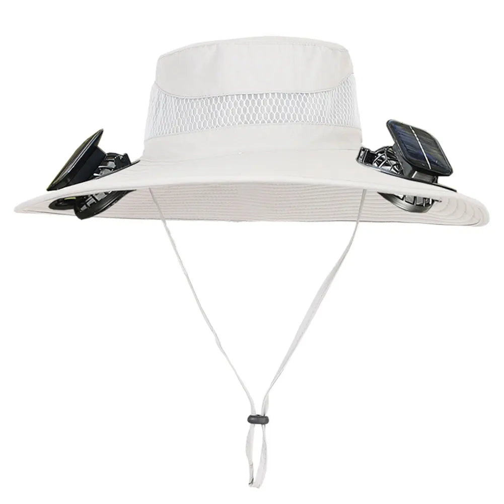 APWIKOGER Solar Fan Hat With 2 Solar Fans Outdoor Cap