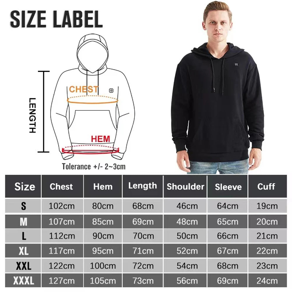 APWIKOGERCN Heated Jacket USB Rechargeable 5 Heating Zones