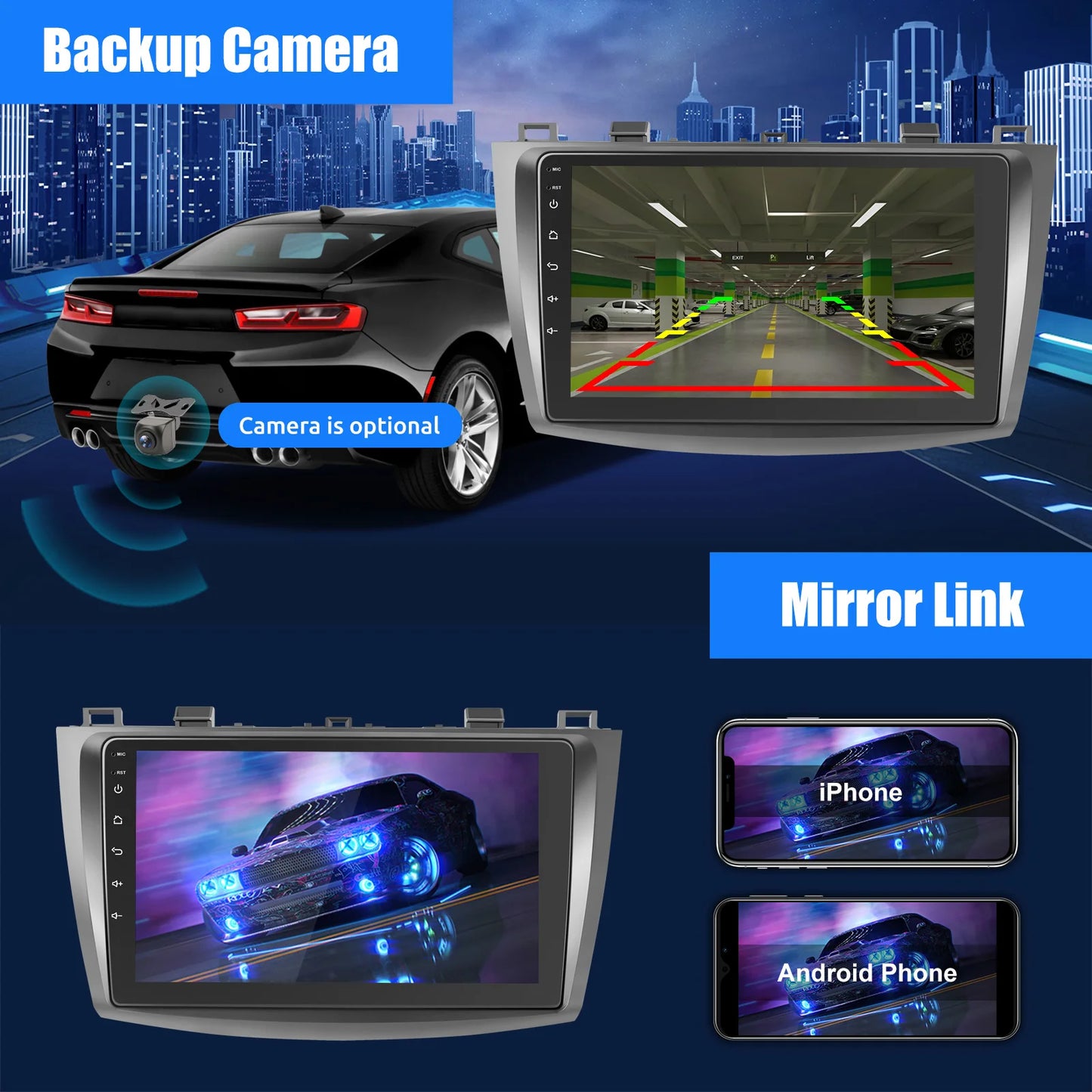 ESSGOO Mazda 3 Car Stereo With CarPlay Android Auto GPS