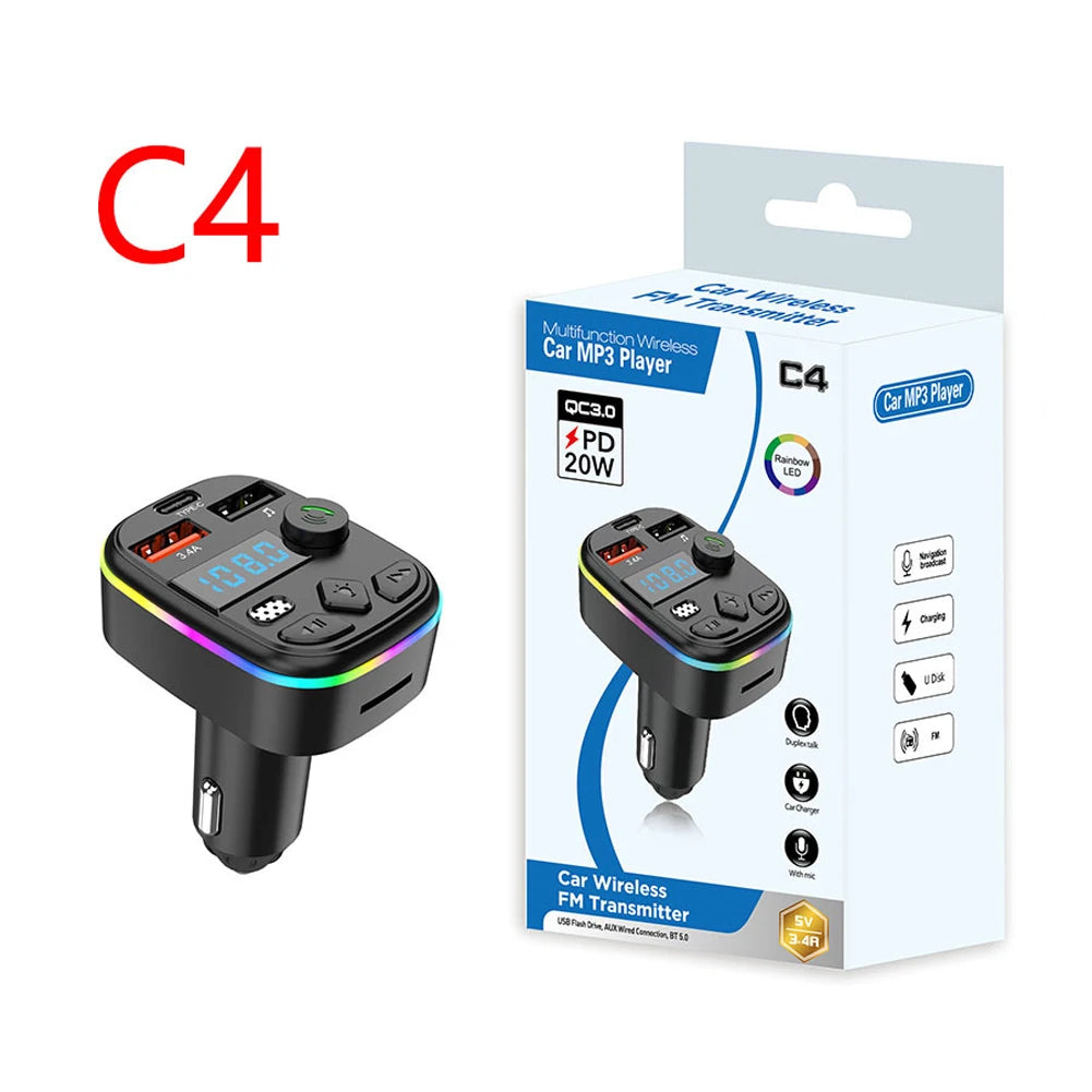 West Biking Hands Free Bluetooth FM Transmitter Car MP3