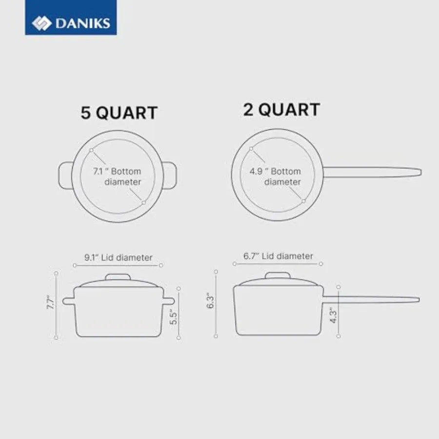 Orlando 10-Piece Stainless Steel Cookware Set with Glass Lids Includes Saucepan Tri-Ply Bases for Even Heating Induction Compat