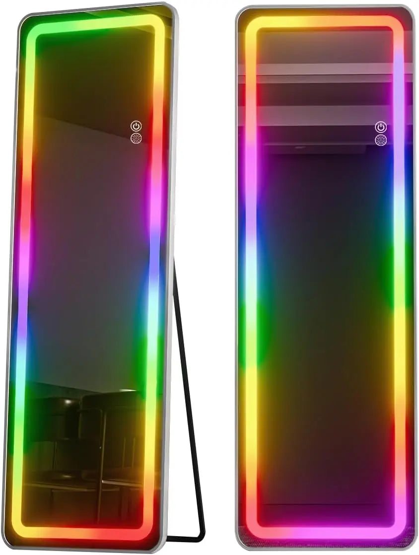 Koonmi LED Full Body Mirror With Dimming Lighting Wall
