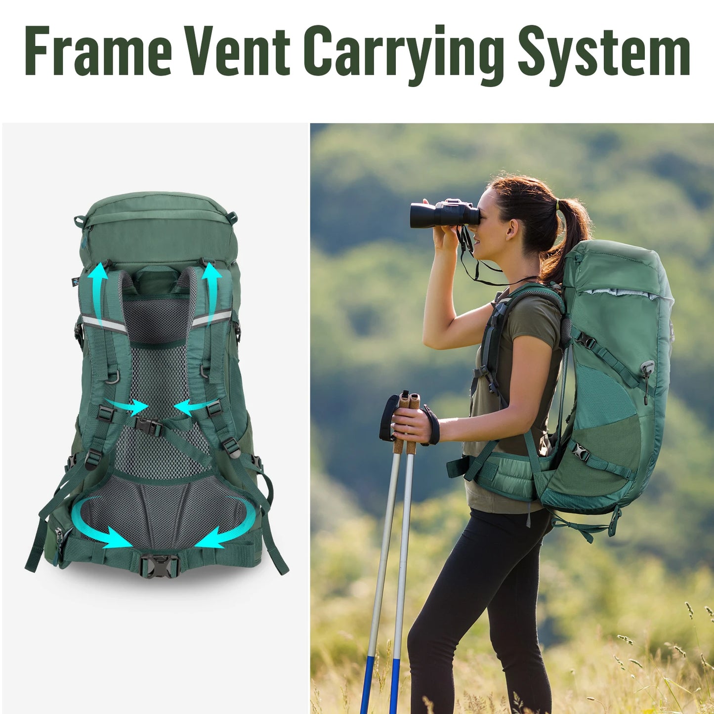 Night Cat Hiking Backpack Internal Frame Unisex Lightweight