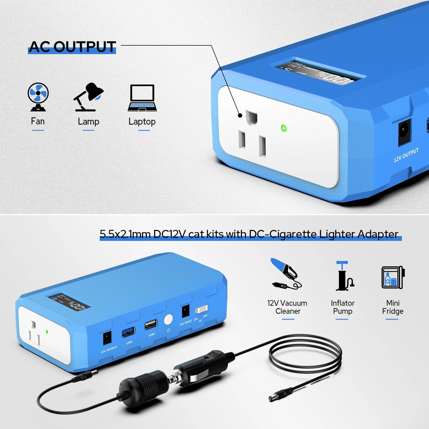 SinKeu Portable Compact Power Bank 88.8Wh 65W AC DC Outlet