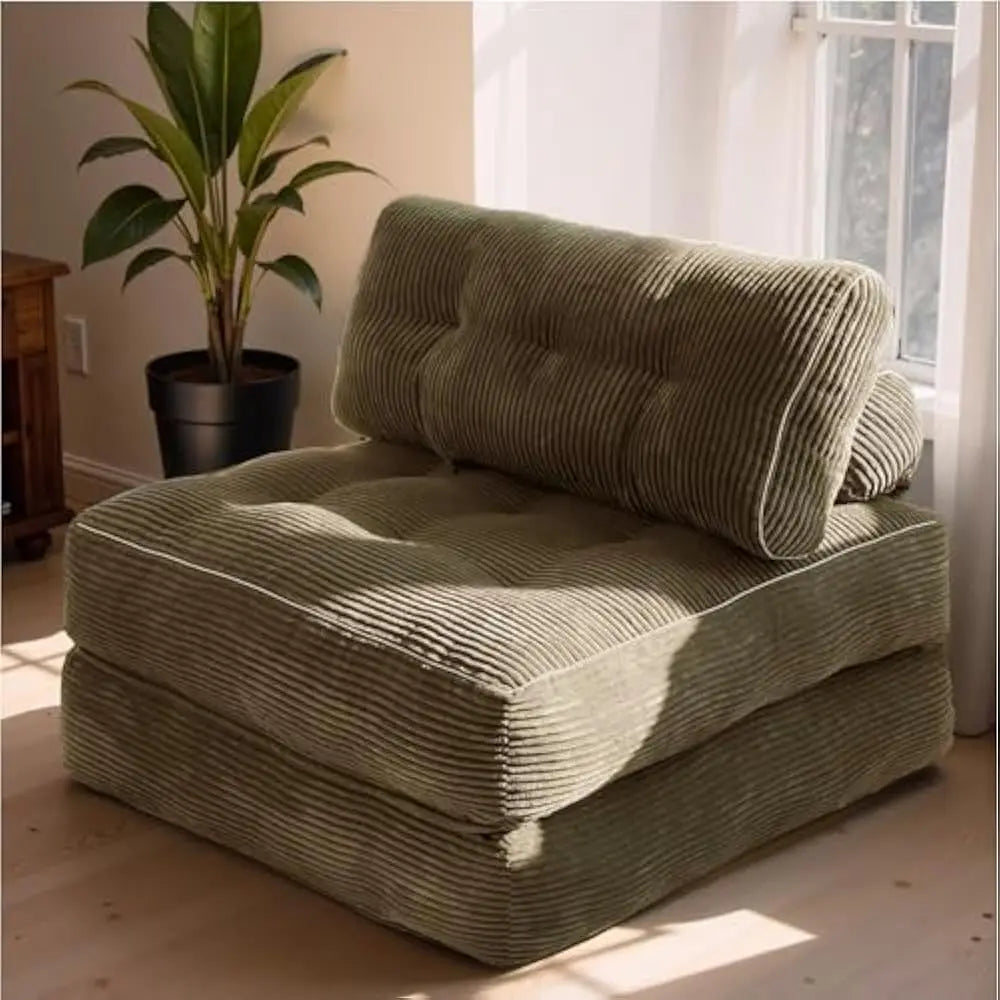 Combination Sofa Bed With Pillow Convertible Sleeper Chair