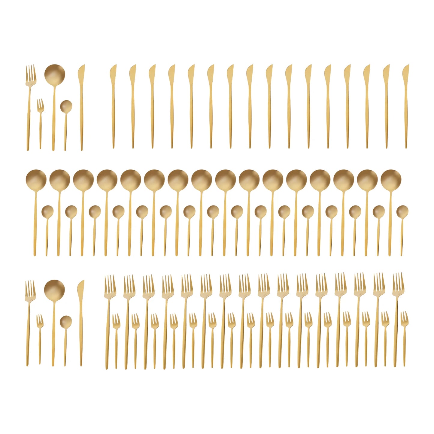 90-Piece Stainless Steel Flatware Set