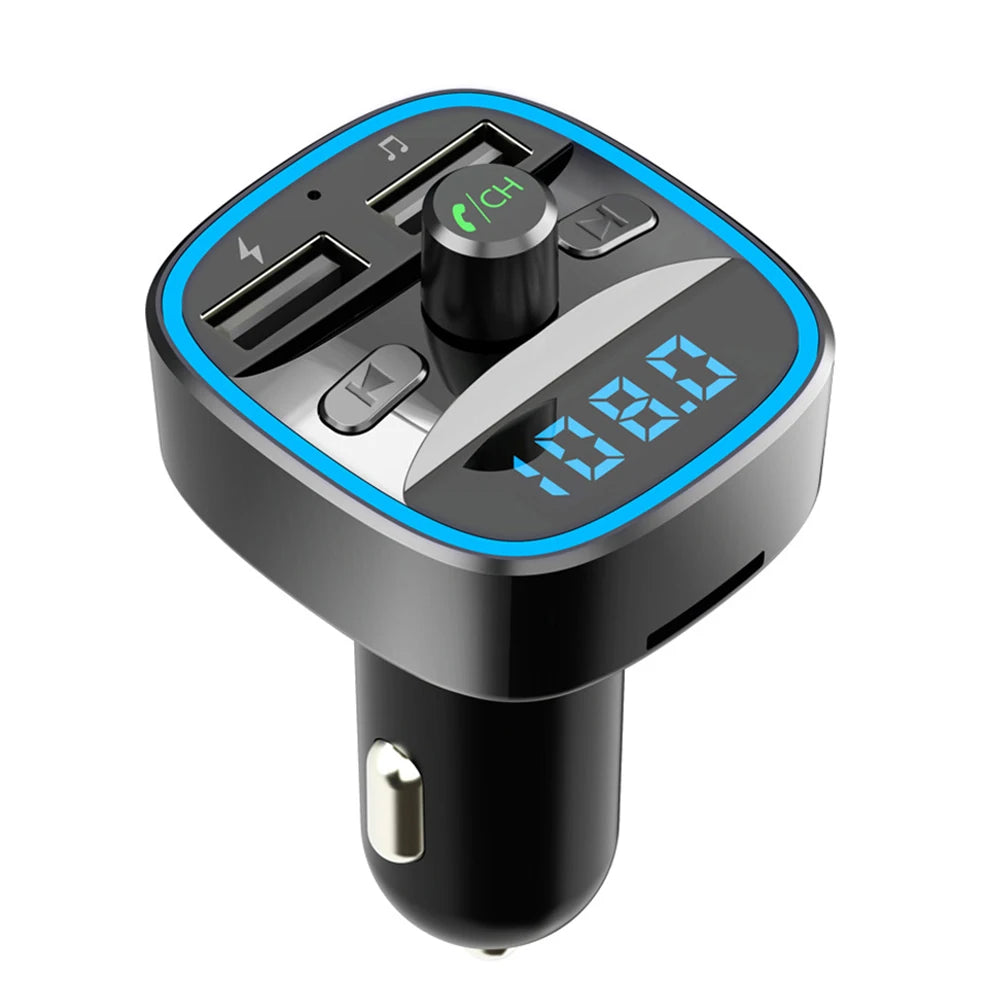 CoolMoon Car Bluetooth 5.0 FM Transmitter MP3 Player Charger