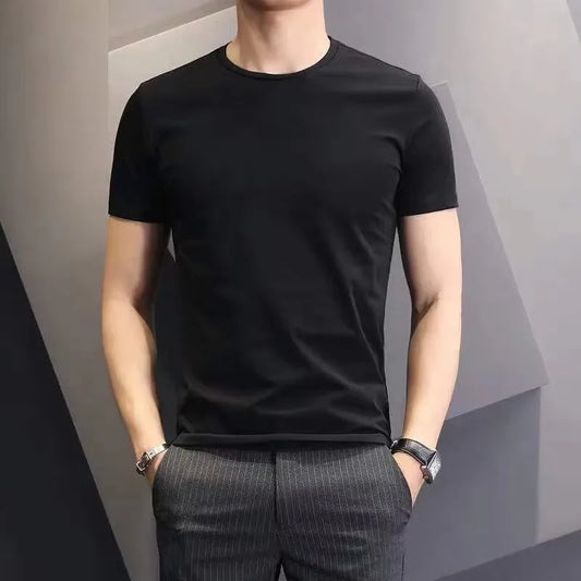 Jiayancn Men Short Sleeve Round Neck Pullover Top T Shirt