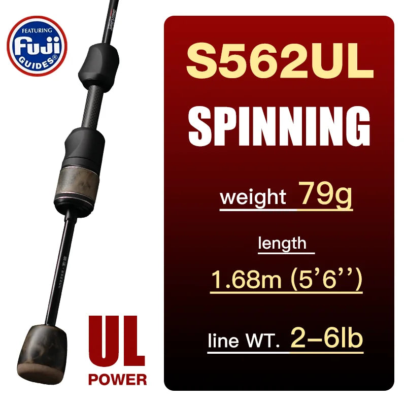 SeaSir Ultralight Carbon Spinning Rod With Fuji Guides