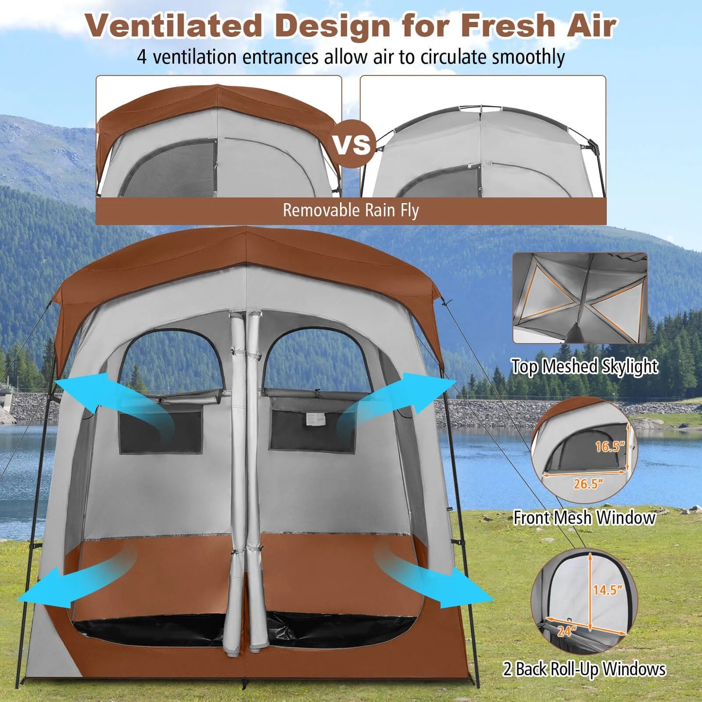 Building Portable Privacy Shower Tent Outdoor Shelter