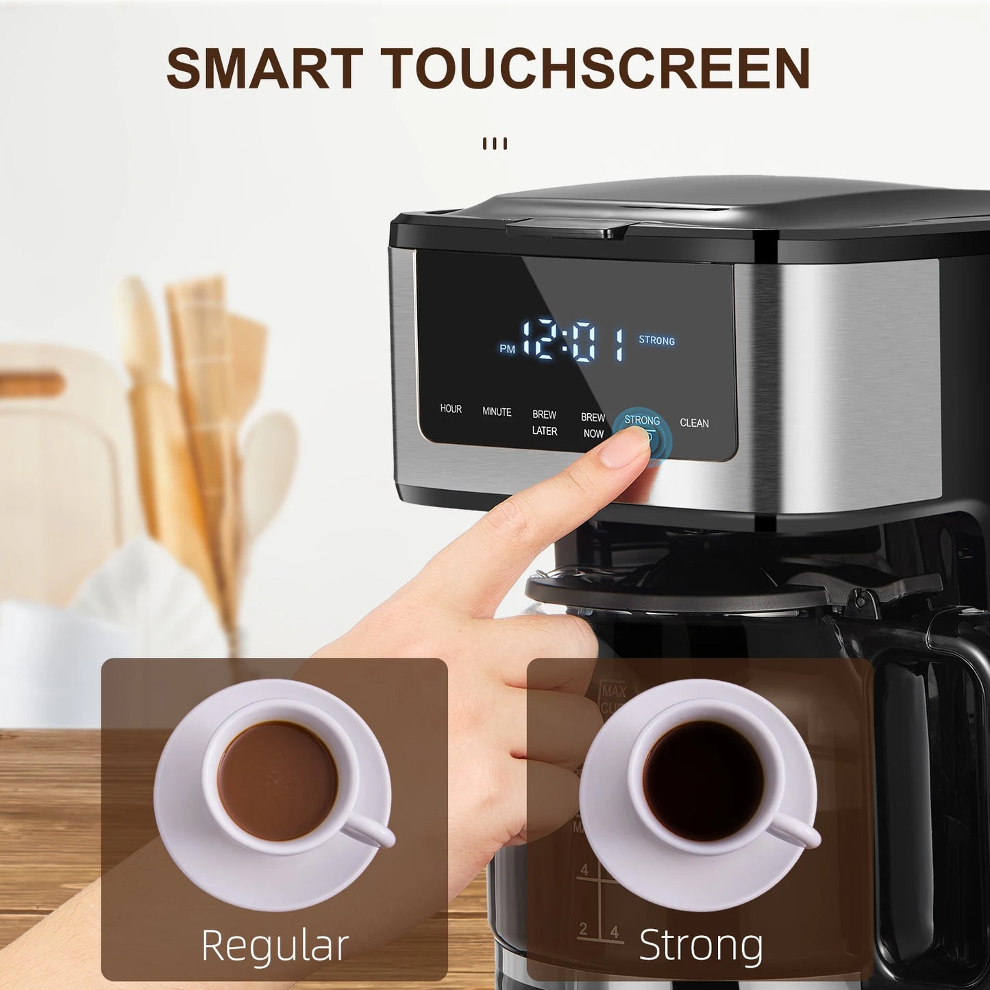 Yabano Programmable Drip Coffee Maker Iced Coffee Function