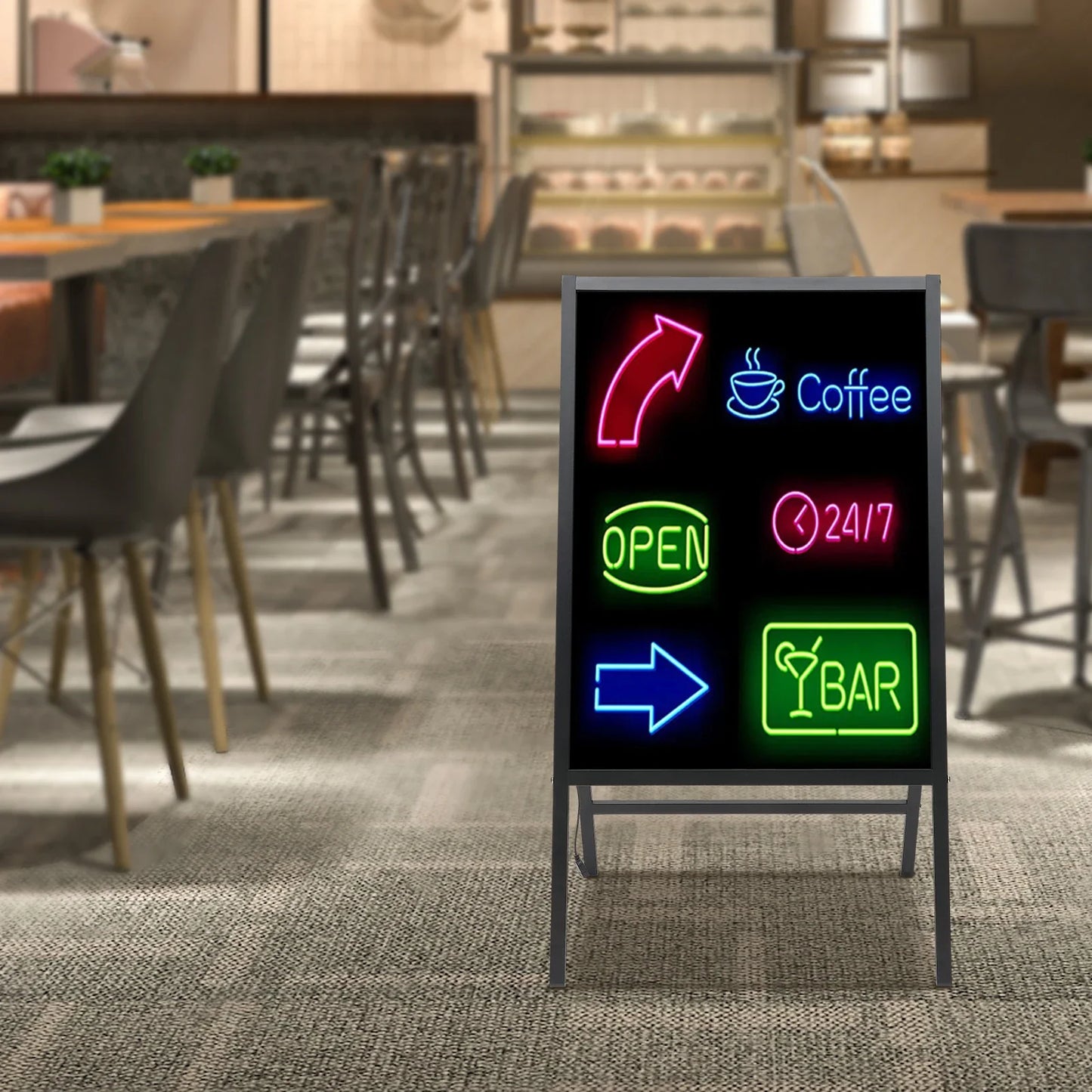 LED Message Writing Board With Fluorescent Markers