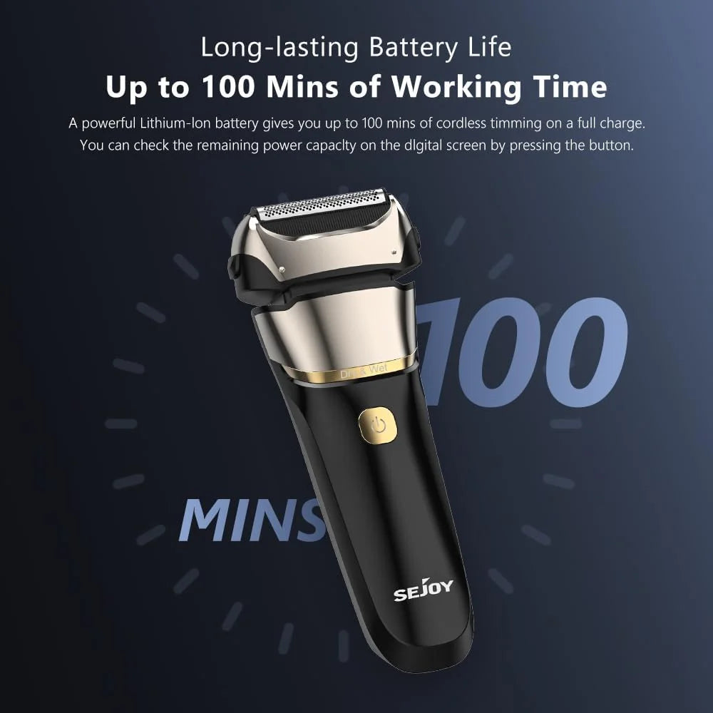 Sejoy Electric Razor For Men Foil Shaver 7500 RPM High Speed