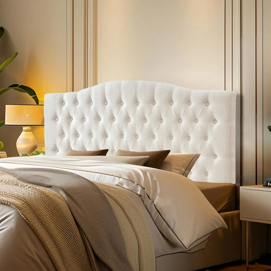 Online Goods Warehouse Linen Upholstered Tufted Headboard