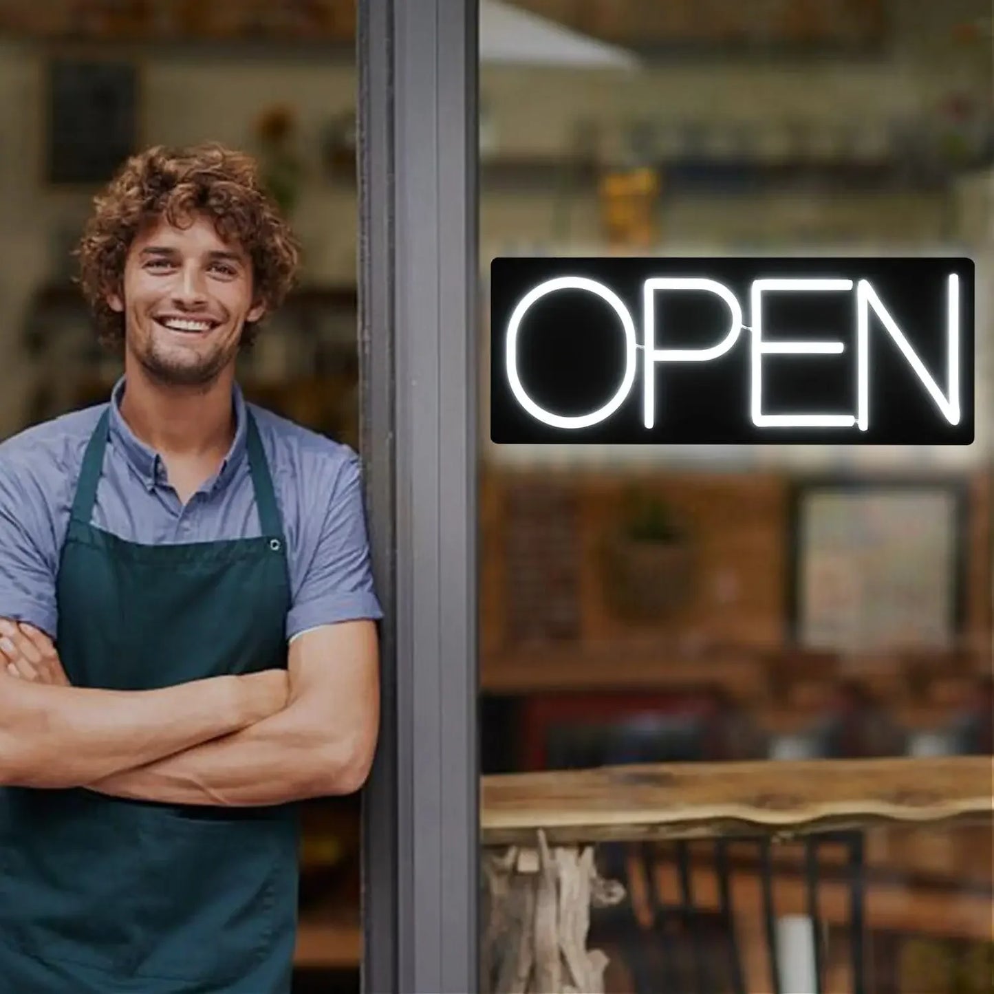 Open Neon Sign 12V Ultra Bright LED for Storefront