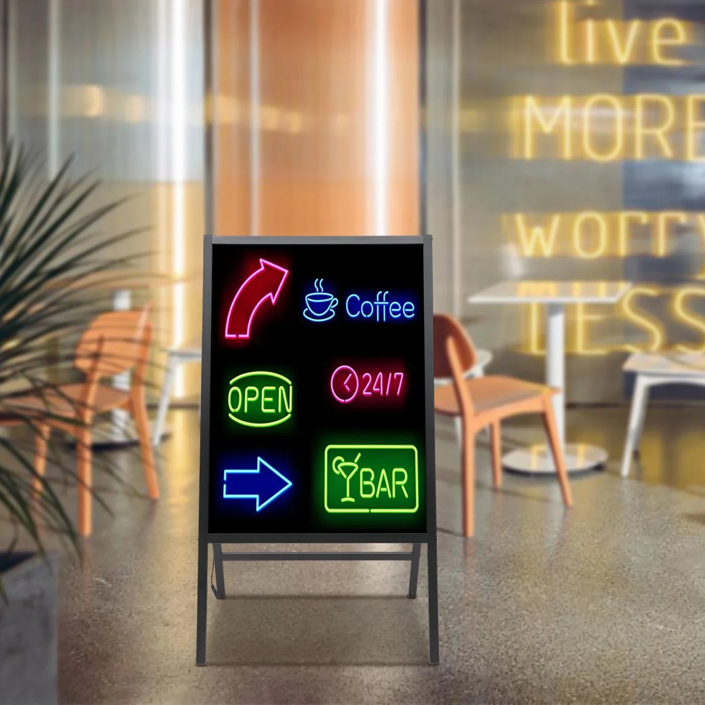 LED Message Writing Board With Fluorescent Markers