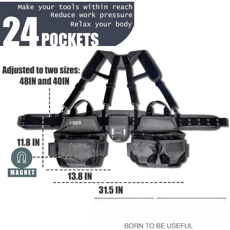 Hign Concerned Heavy Duty Carpenter Tool Belt Suspenders