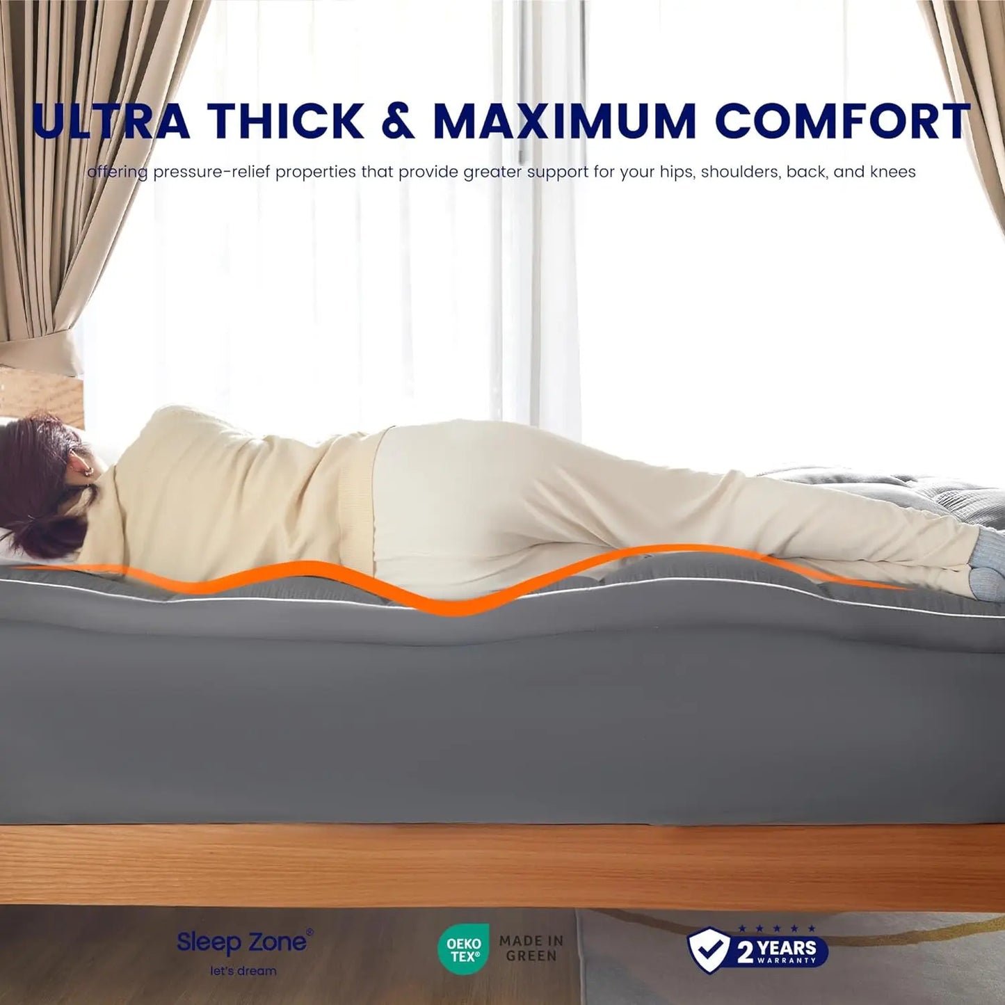 Online Goods Warehouse Mattress Pad Deep Pocket Topper