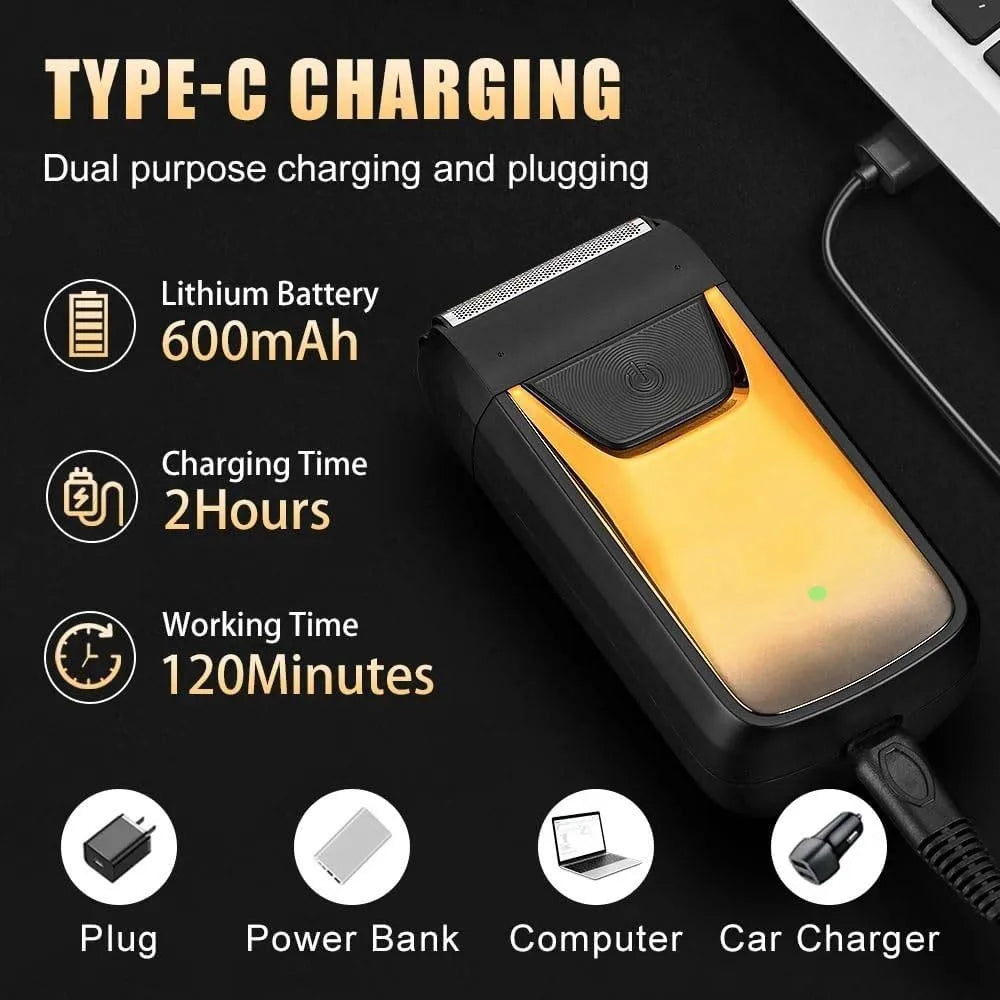 YUKU USB Rechargeable Electric Shaver For Men Cordless