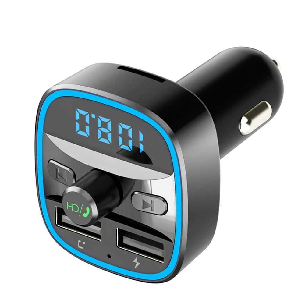 CoolMoon Car Bluetooth 5.0 FM Transmitter MP3 Player Charger
