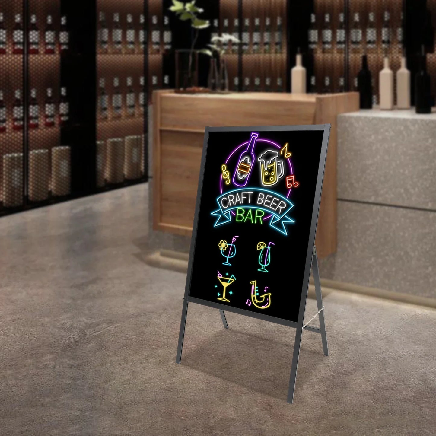LED Message Writing Board With Fluorescent Markers
