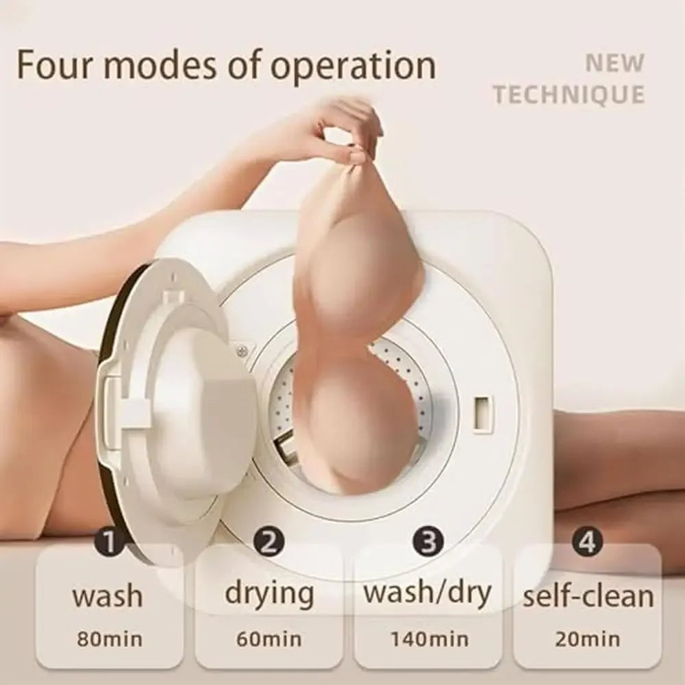 XMSJ Portable Front Load Washer Dryer 3.7kg Capacity