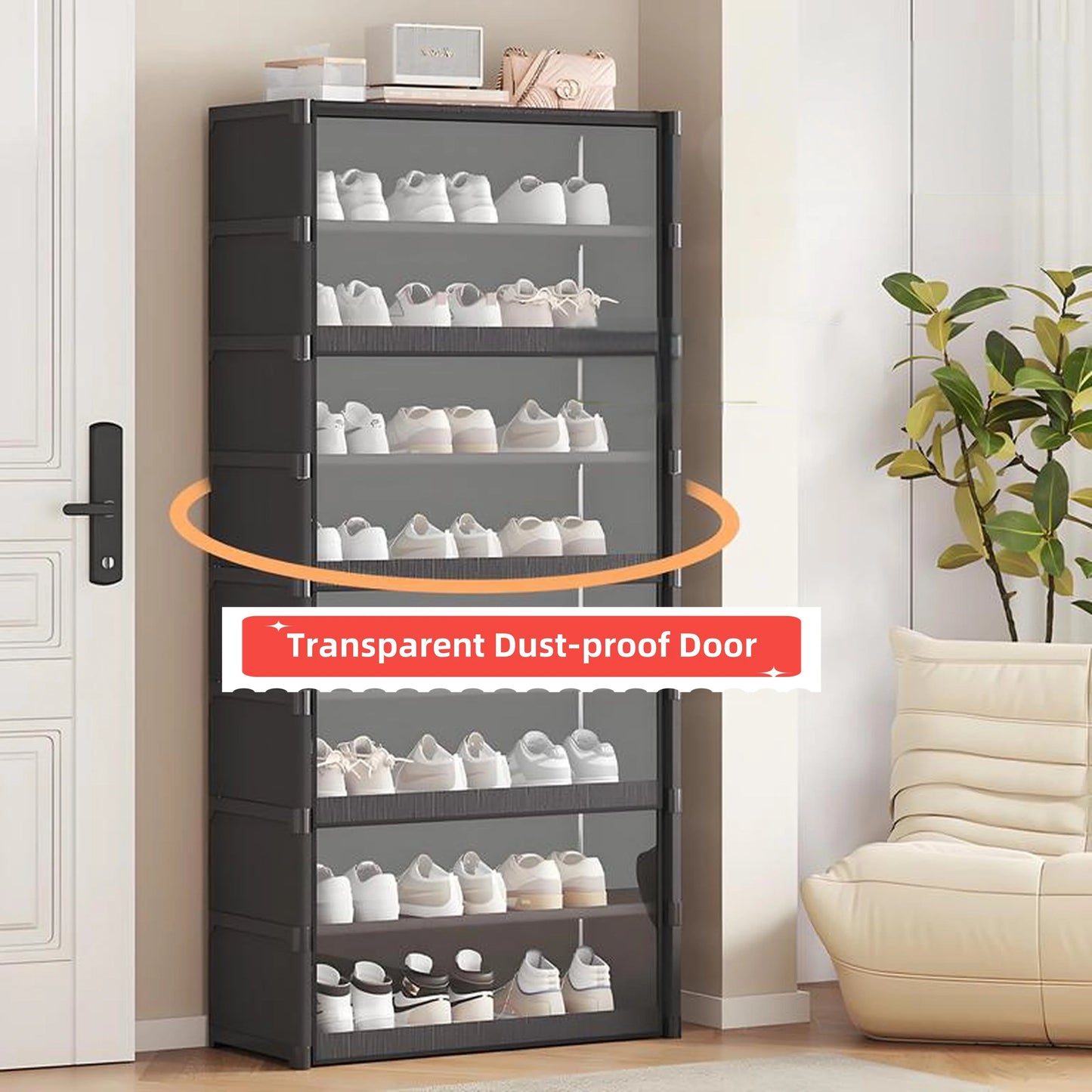 Online Goods Warehouse Five Layer Dustproof Shoe Cabinet