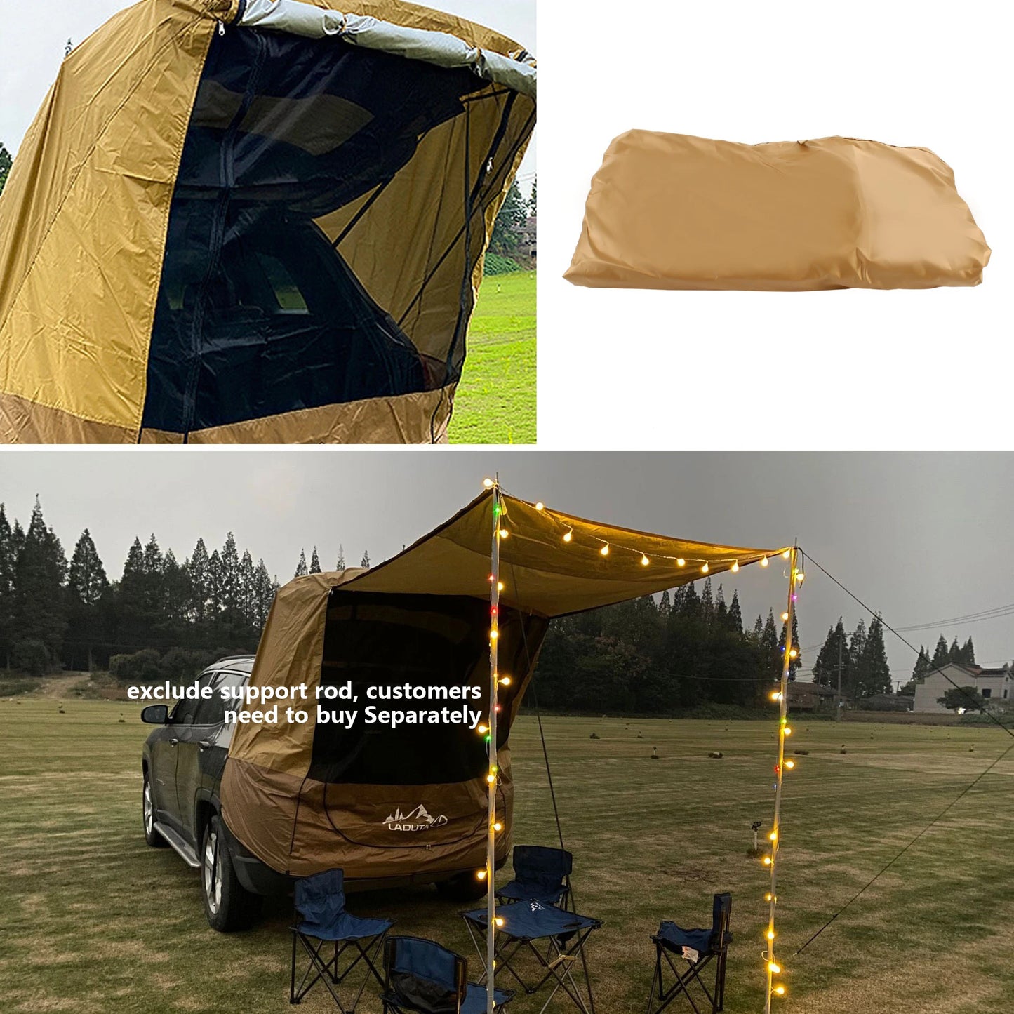 Building Car Trunk Tent With Shade Awning For Camping