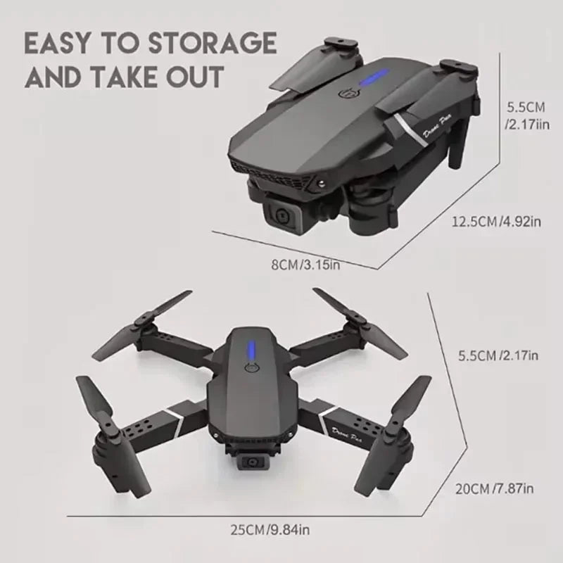 QJ RC Drone 4K Foldable FPV With 1080P UltraWide Camera
