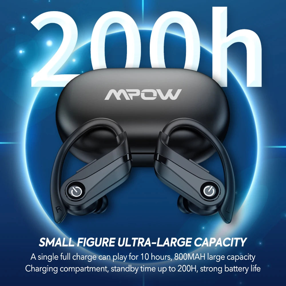 MPOW Q63 Bluetooth Earbuds 5.3 IPX7 Waterproof With Mic