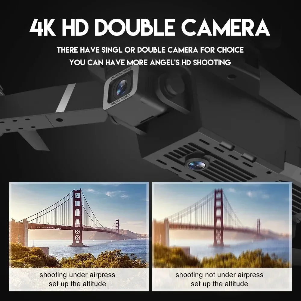 QJ RC Drone 4K Foldable FPV With 1080P UltraWide Camera