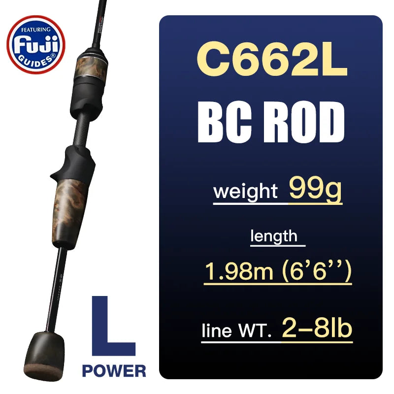 SeaSir Ultralight Carbon Spinning Rod With Fuji Guides