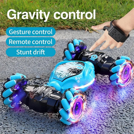Jovow 4WD RC Drift Car Gesture Remote Stunt Toy Lights