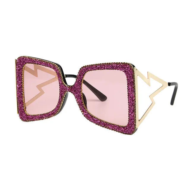 FenQiqi Butterfly Rhinestone Gradient Designer Sunglasses