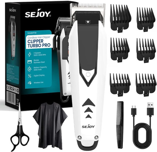Sejoy Cordless Hair Clippers for Men with LED Display