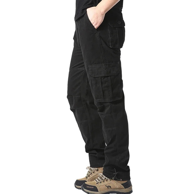 Enweig Pocket Overalls Pure Cotton Men Outdoor Work Pants